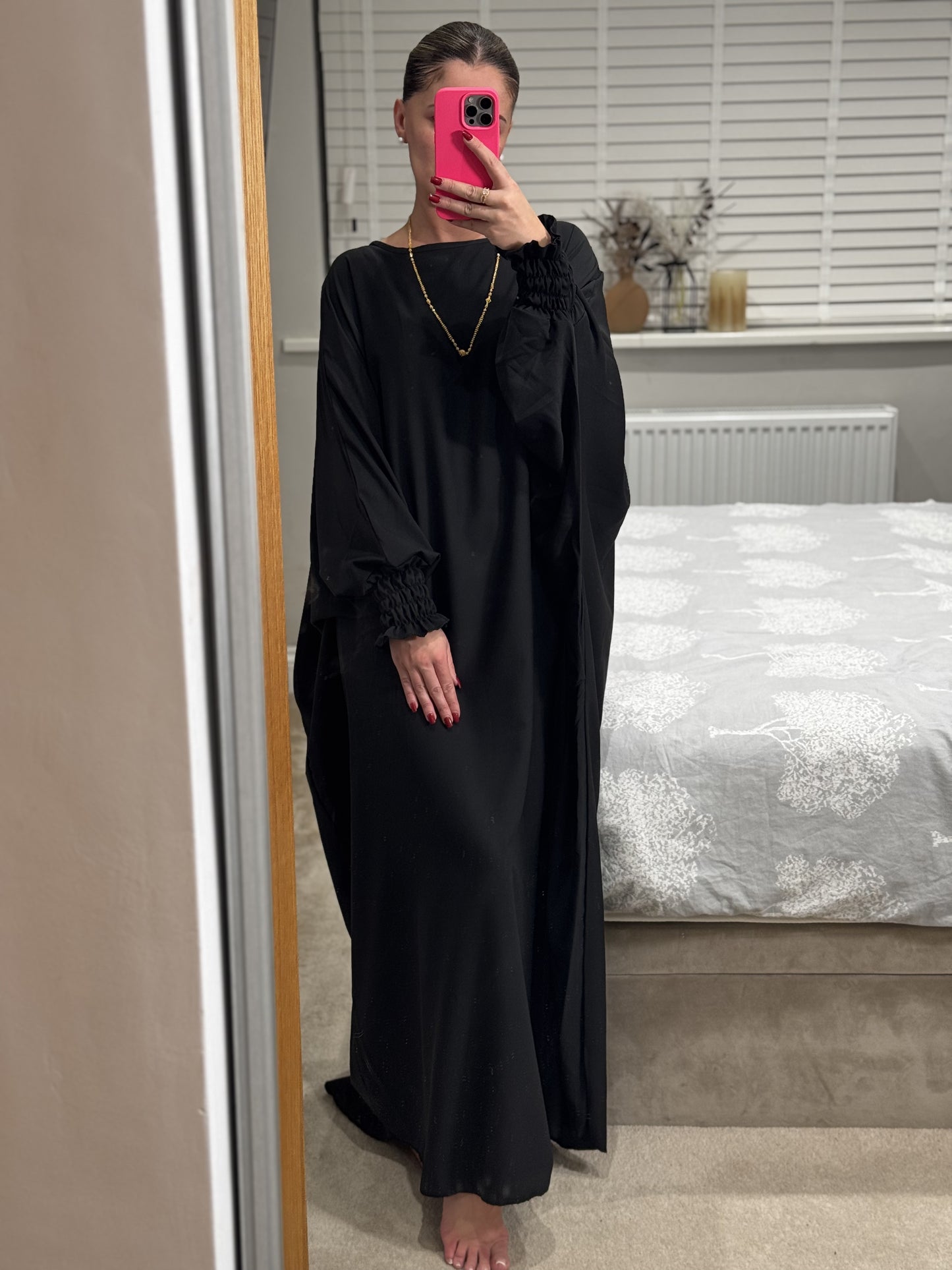 Medina powder touch pocket abaya