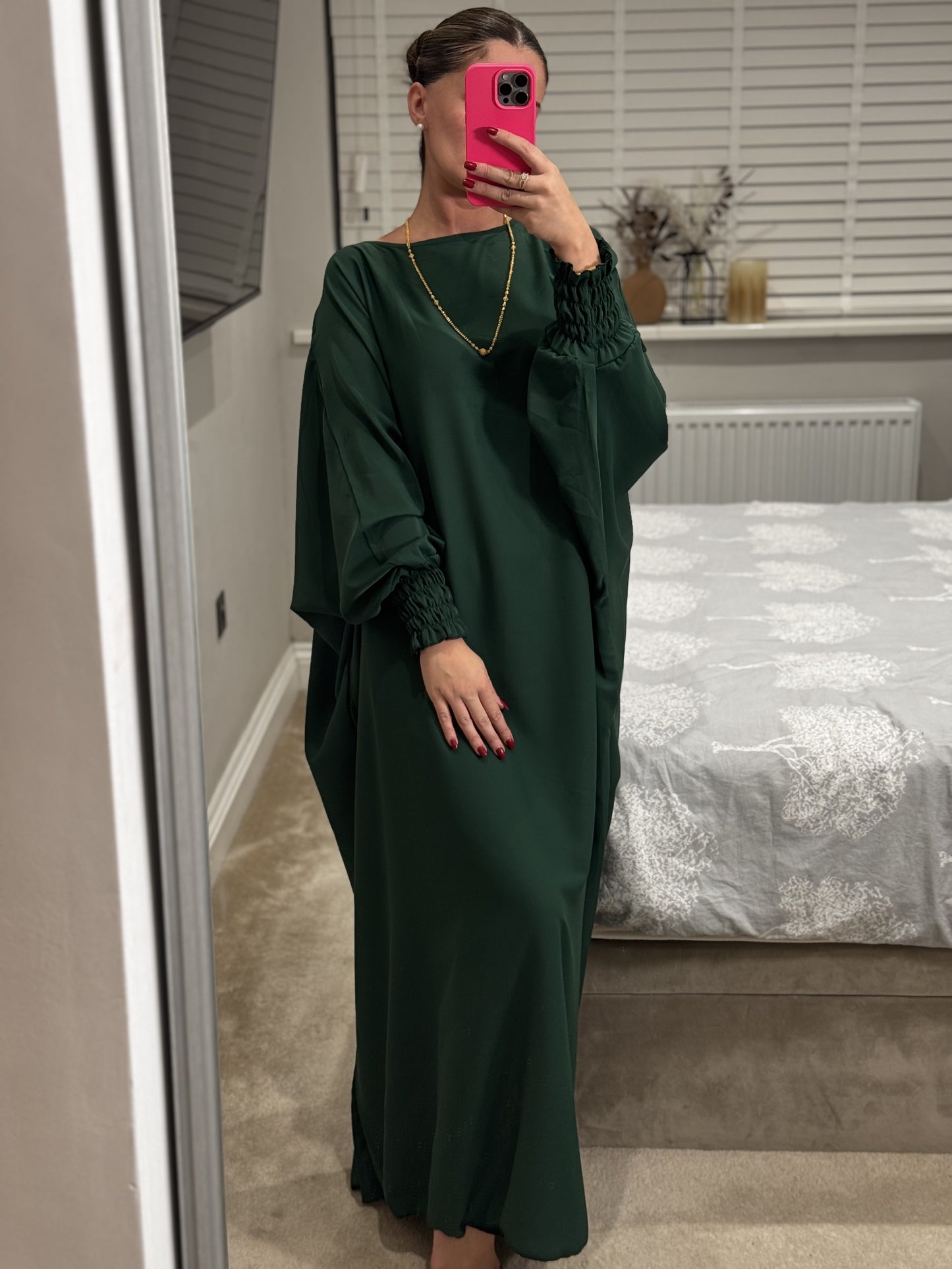 Medina powder touch pocket abaya